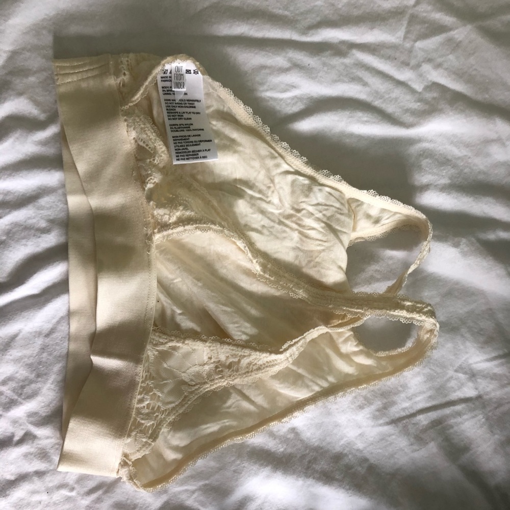 Beige cross back bralette